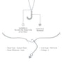 Descriptive image of J diamond initial pendant necklace