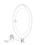 Dimension detail of Unisex personalised letter k pendant necklace