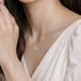 Model image of personalised letter k pendant necklace 