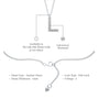Descriptive image of Stylish custom diamond l initial necklace 