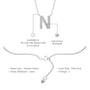 Descriptive image of trending petite n initial diamond necklace