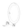 Dimension details of trending petite n initial diamond necklace