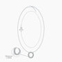 Dimension details of trending o alphabet diamond necklace