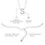 Descriptive image of initial s diamond necklace valentine gift 