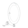 Dimension details of initial s diamond necklace valentine gift 