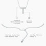 Descriptive image of stylish timeless t Initial diamond necklace for office wear
