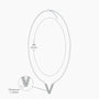 Elegant vivid v diamond initial pendant necklace scale image