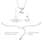 Descriptive image of unisex diamond z alphabet necklace 