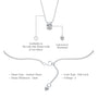Descriptive image of white gold the classic oval solitaire necklace for women