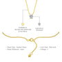 Descriptive image of the classic oval solitaire necklace yellow gold