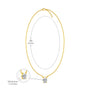 Dimension details of the classic oval solitaire necklace yellow gold