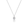 0.5 Ct Oval Diamond Halo Pendant by Fortune Jewellery 