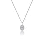1 Ct Oval Diamond Halo Pendant by Fortune Jewellery 