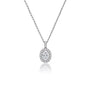 3 Ct Oval Diamond Halo Pendant by Fortune Jewellery 