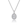 5 Ct Oval Diamond Halo Pendant by Fortune Jewellery 
