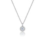 0.5 Ct Round Diamond Halo Pendant by Fortune Jewellery 