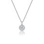 0.75 Ct Round Diamond Halo Pendant by Fortune Jewellery 