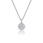 1 Ct Round Diamond Halo Pendant by Fortune Jewellery 