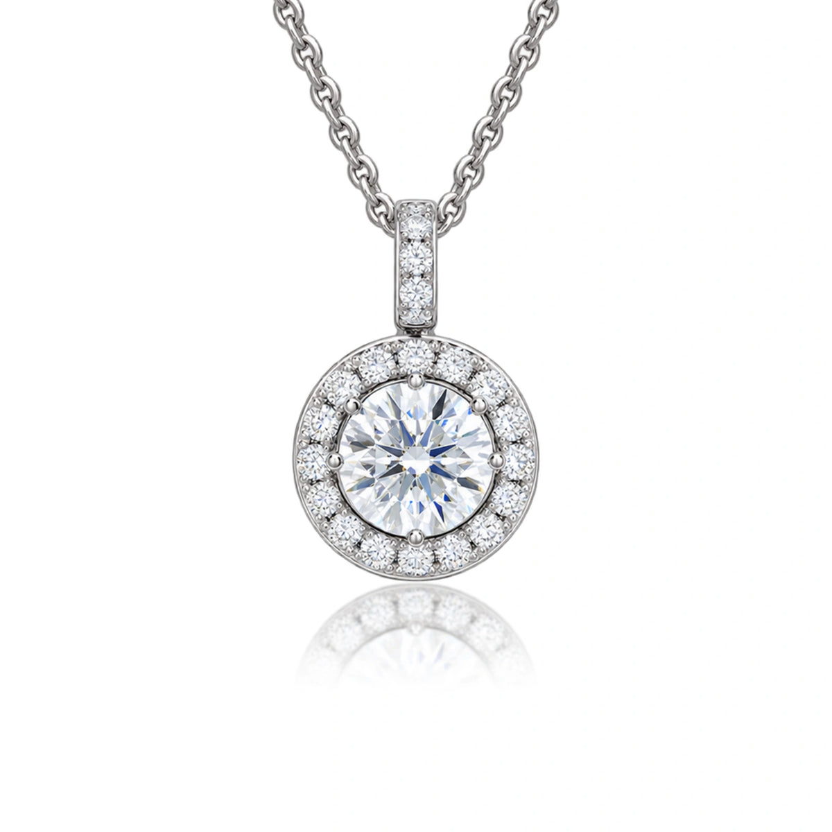 5-ct-round-diamond-halo-pendant by Fortune Jewellery 