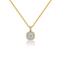 1-carat-cushion-cut-diamond-halo-pendant by Fortune Jewellery 