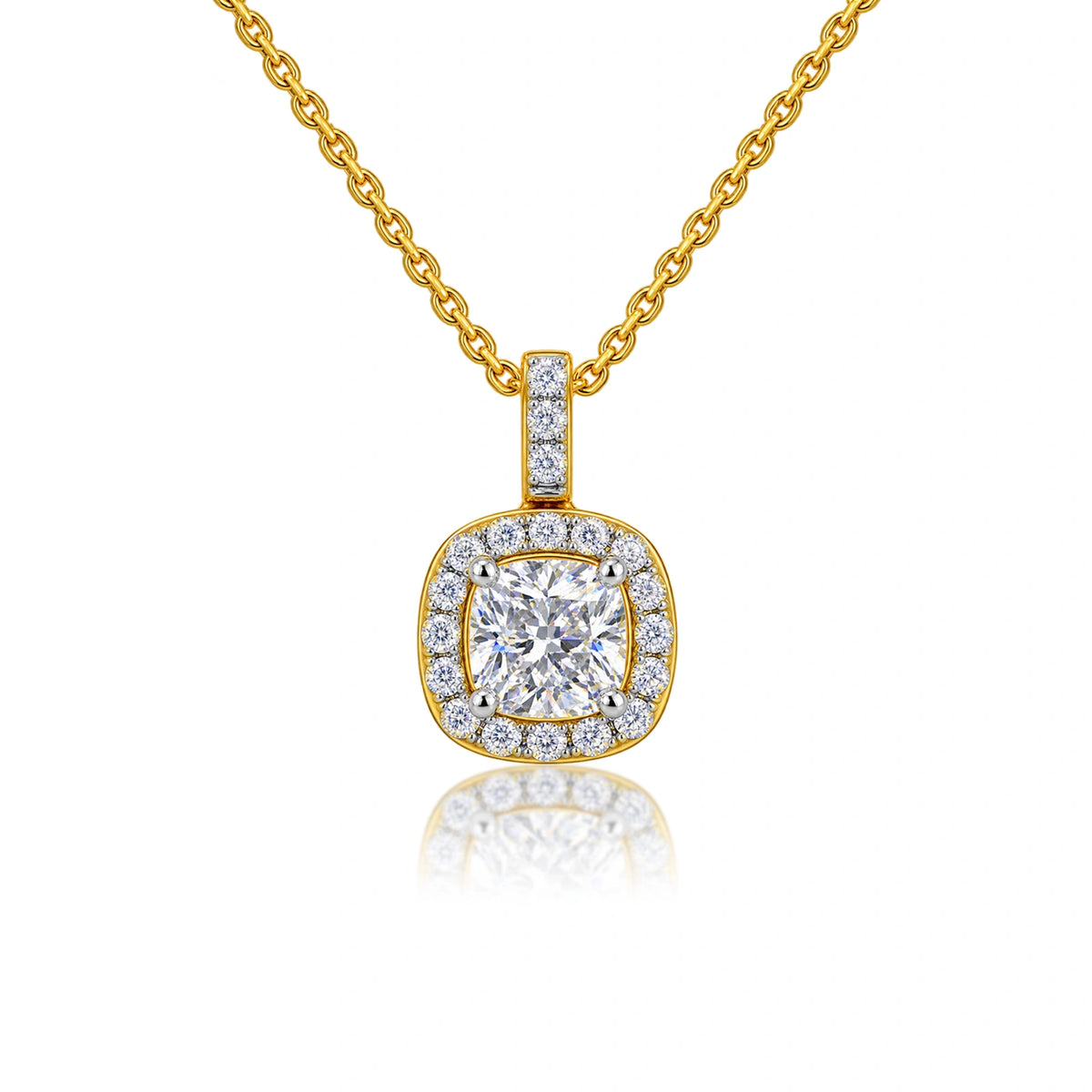 5-carat-cushion-cut-diamond-halo-pendant by Fortune Jewellery 