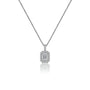 0.75 Ct Emerald-Cut Diamond Halo Pendant by Fortune Jewellery