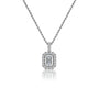 2 Ct Emerald-Cut Diamond Halo Pendant by Fortune Jewellery
