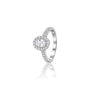 Trendy 1 Ct Oval Cut Diamond Halo Pave Ring