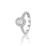 2 Ct Oval Cut Diamond Halo Pave Ring for women