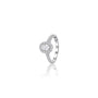 0.5 Ct Oval Cut Diamond Halo Pave Ring for women