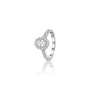 0.75 Ct Oval Cut Diamond Halo Pave Ring for women