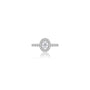 0.5 Ct Oval Cut Diamond Halo Pave Ring by Fortune Jewellery