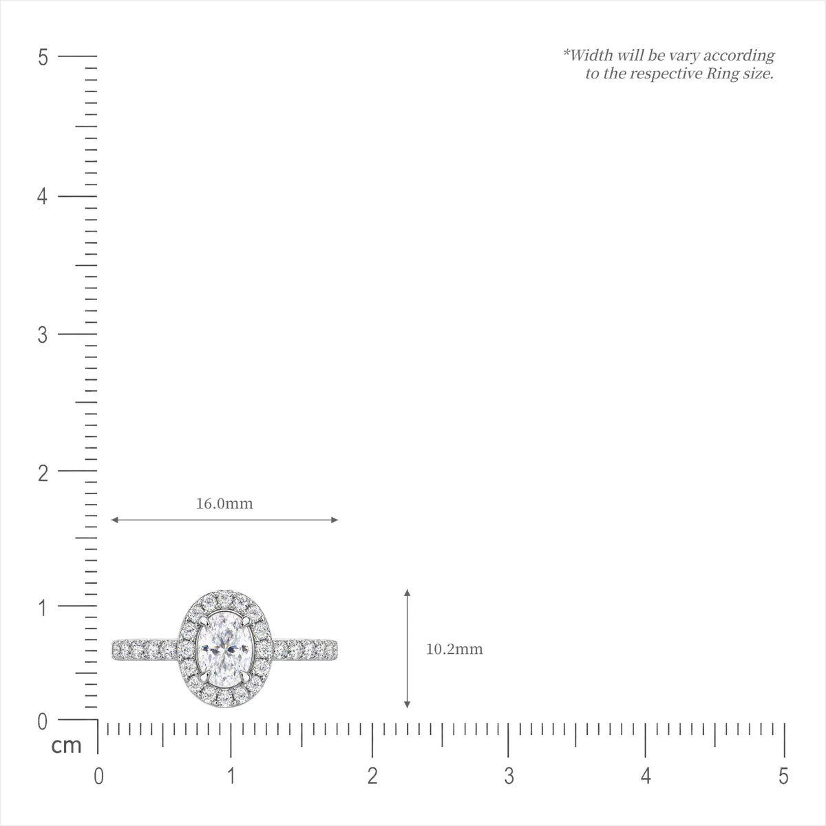 0.75 Ct Oval Cut Diamond Halo Pave Ring for office wear