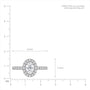 1 Ct Oval Cut Diamond Halo Pave Ring by Fortune Jewellery