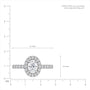 3 Ct Oval Cut Diamond Halo Pave Ring for office wear