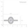 Trendy 5 Ct Oval Cut Diamond Halo Pave Ring
