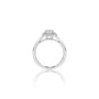 Side view of 1 Ct Round Cut Lab Diamond Halo Ring by Fortune Jewellery