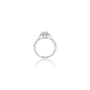 Side view of 0.5 Ct Round Lab Diamond Halo Ring by Fortune Jewellery
