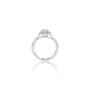Side view of 0.75 Ct Round Lab Grown Diamond Halo Ring by Fortune Jewellery