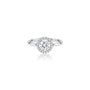1 Ct Round Cut Lab Grown Diamond Halo Ring by Fortune Jewellery