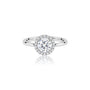4 Ct Round Cut Lab Diamond Halo Ring by Fortune Jewellery