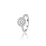 Side view of 1 Ct Round Lab Grown Diamond Halo Pave Ring by Fortune Jewellery