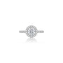 1 Ct Round Lab Grown Diamond Halo Pave Ring by Fortune