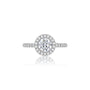 4 Ct Round Cut Lab Diamond Halo Pave Ring by Fortune Jewellery