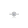 0.75 Ct Round Cut Lab Diamond Halo Pave Ring by Fortune Jewellery