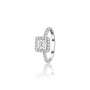 Lab grown 1 Ct Princess Cut Diamond Halo Pave Ring