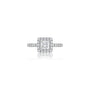 1 Ct Princess Cut Diamond Halo Pave Ring by Fortune Jewellery 