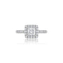 3 Ct Princess Cut Diamond Halo Pave Ring by Fortune Jewellery 