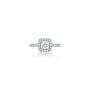 0.75 Ct Princess Cut Diamond Halo Pave Ring by Fortune Jewellery 