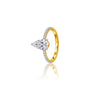 Stylish 1 Ct Pear Cut Lab Grown Diamond Pave Ring by Fortune